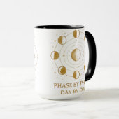 Phase By Phase Day By Day Moon Phases Mug Mok (Voorkant rechts)