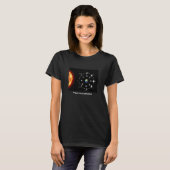 Phases of The Moon on Earth Illustration Graphic D T-shirt (Voorkant volledig)