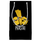 Phasta Funny Fast Pasta Pun Dark BG Klein Cadeauzakje (Voorkant)