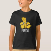 Phasta Funny Fast Pasta Pun Dark BG T-shirt (Voorkant)