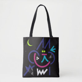 Phat Cat Moderne Abstracte Canvas tas