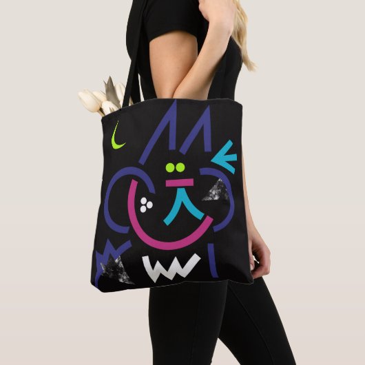 Phat Cat Moderne Abstracte Canvas tas (Dichtbij)