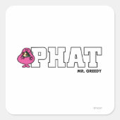 PHAT VIERKANTE STICKER (Voorkant)
