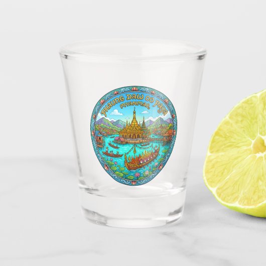 Phaung Daw Oo Paya Myanmar Shot Glas (Voorkant)