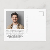 PhD 5 Afstuderen voor fotodoctoraatsgraad Aankondigingskaart (Achterkant)