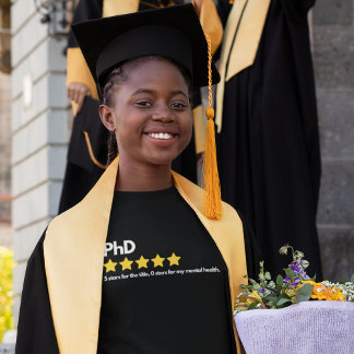 PhD - 5 sterren voor de titel, 0 sterren voor mijn T-shirt