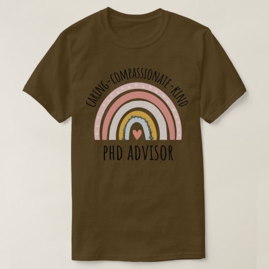 PHD Advisor Pastel Rainbow 1 T-shirt (Design voorkant)
