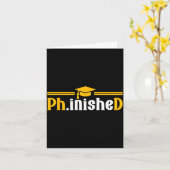 PhD afgerond grappige PhD afstuderen 2026 Kaart (Gele Bloem)