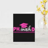 Phd afgestudeerd ph.d vrouwen.graduation doctoraat kaart (Gele Bloem)