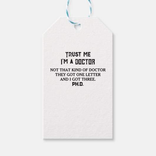 PHD Afgestudeerde Grappige Quote Niet Die Soort Do Cadeaulabel (Voorkant)