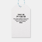 PHD Afgestudeerde Grappige Quote Niet Die Soort Do Cadeaulabel (Achterkant)