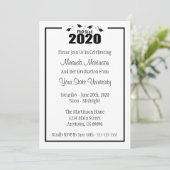 PhD Afstudeerder 2020 Afstuderen Invitation (Zwart Kaart (Staand voorkant)