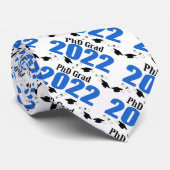 PhD Afstudeerder 2022 Petten en diploma's (blauw) Stropdas (Opgerold)