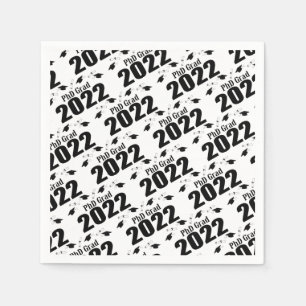 PhD-Afstudeerder, diploma's en diploma's (zwart) Servet