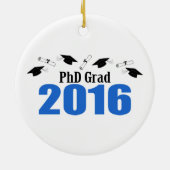 PhD-Afstudeerder, klasse 2016, Petten en diploma's Keramisch Ornament (Achterkant)