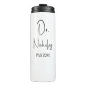 PhD afstudeerfeest doctoraat Afstuderen Thermosbeker (Voorkant)