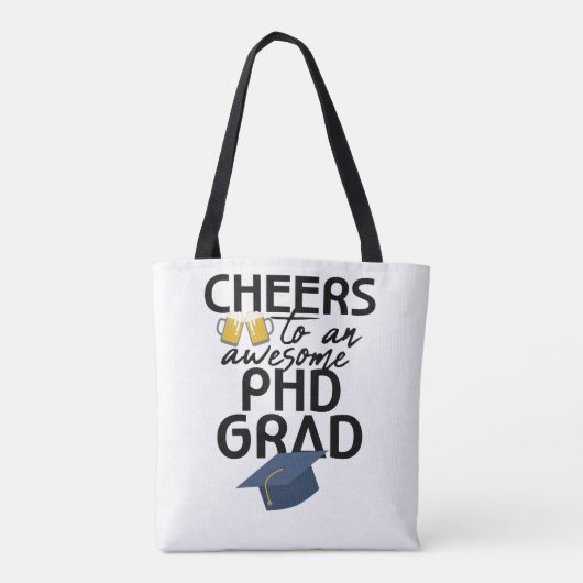 PhD Afstuderen Beer Lover Doctoraat GradenAfstudee Tote Bag (Achterkant)