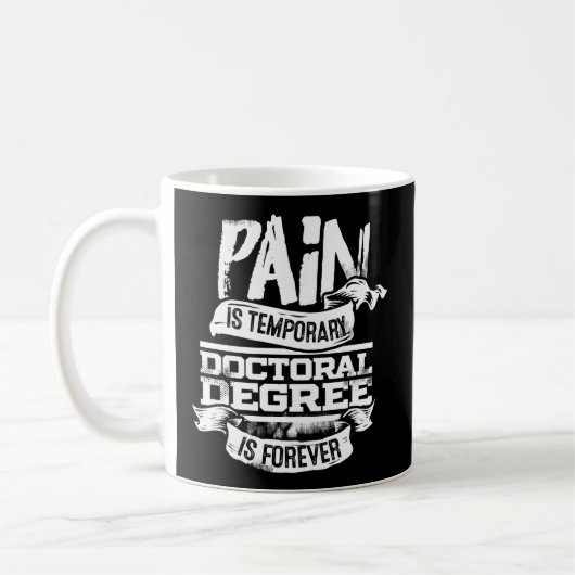 PhD Afstuderen doctoraal diploma Koffiemok (Links)