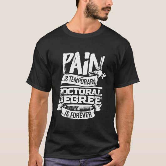 PhD Afstuderen doctoraal diploma T-shirt (Voorkant)