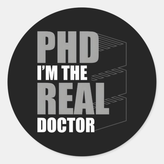 PhD Afstuderen Doctoraat Degree Masteral Ronde Sticker (Voorkant)