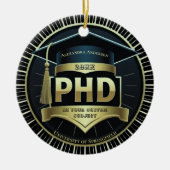 PhD afstuderen doctoraatsthesis cadeau Keramisch Ornament (Voorkant)