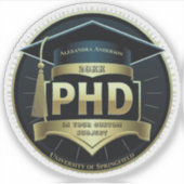 PhD afstuderen doctoraatsthesis cadeau Sticker (Voorkant)