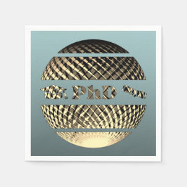 PhD afstuderen goud Servet