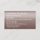 PhD - Afstuderen metaal voor studenten Visitekaartje (Voorkant)