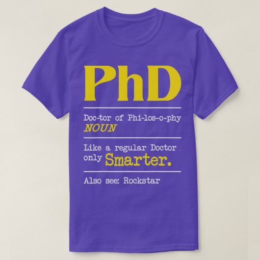 PhD Afstuderen Ph T-shirt (Design voorkant)