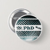 PhD afstuderen platina blauw Ronde Button 5,7 Cm (Voorkant /achterkant)