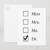 PhD afstuderen postkaart Aankondigingskaart (Voorkant / Achterkant)