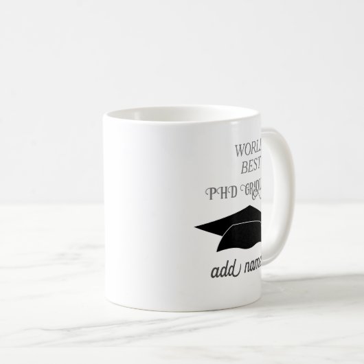 PhD Afstuderen prestatie Academic Succ Koffiemok (Voorkant rechts)