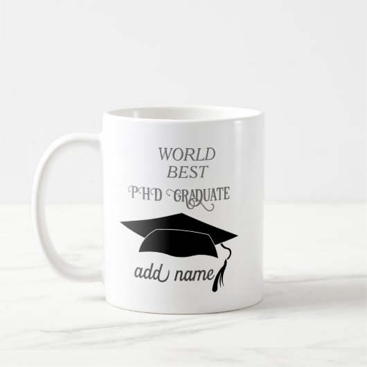 PhD Afstuderen prestatie Academic Succ Koffiemok (Links)