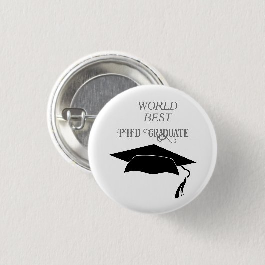 PhD Afstuderen prestatie Academic Succ Ronde Button 3,2 Cm (Voorkant /achterkant)