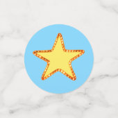 PhD Afstuderen sterren op blauwe en witte Confetti (Kleine voorkant)