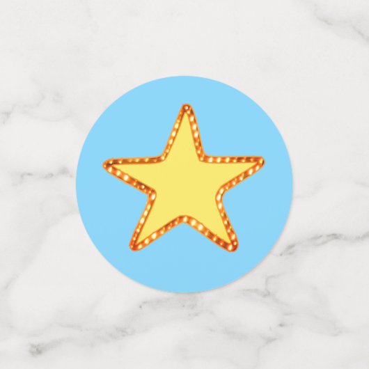 PhD Afstuderen sterren op blauwe en witte Confetti (Kleine voorkant)