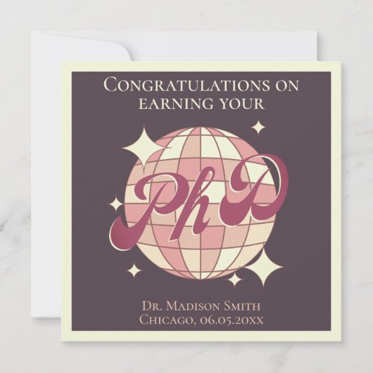 PhD afstuderen thesis defensie felicitatiekaart (Voorkant)