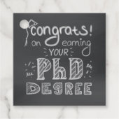 PhD afstuderen thesis verdediging cadeau label (Voorkant)