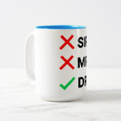 PhD-Afstuderen Tweekleurige Koffiemok (Voorkant links)