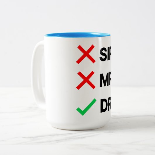 PhD-Afstuderen Tweekleurige Koffiemok (Voorkant links)