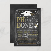 PhD Afstuderen Uitnodiging (Voorkant / Achterkant)