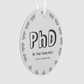 PhD-Afstuderen-versiering personaliseren Ornament (voorkant)