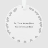 PhD-Afstuderen-versiering personaliseren Ornament (achterkant)