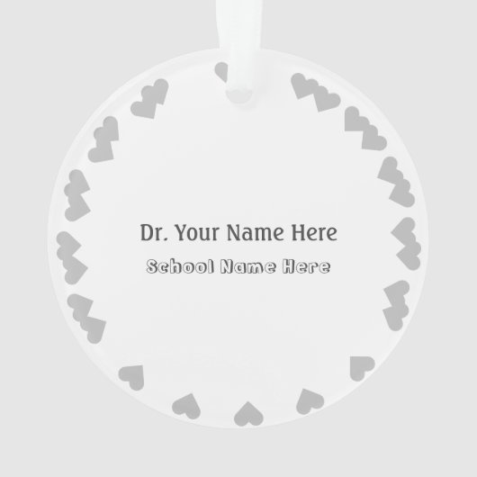 PhD-Afstuderen-versiering personaliseren Ornament (achterkant)