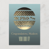 PhD afstuderen wenskaart goud platina Briefkaart (Voorkant)