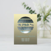 PhD afstuderen wenskaart platina blauw Briefkaart (Staand voorkant)