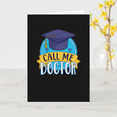 PhD Bel me Doctor die Funny Promotion doceert Kaart (Gele Bloem)