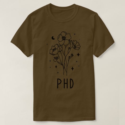 Phd boho botanical wildflower Design T-shirt (Design voorkant)