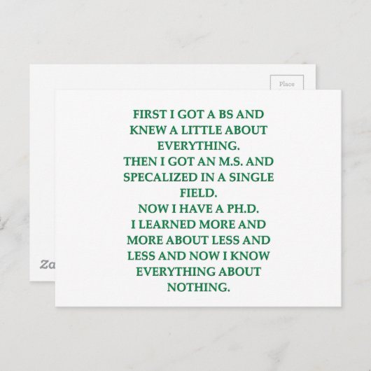 phd briefkaart (Voorkant / Achterkant)