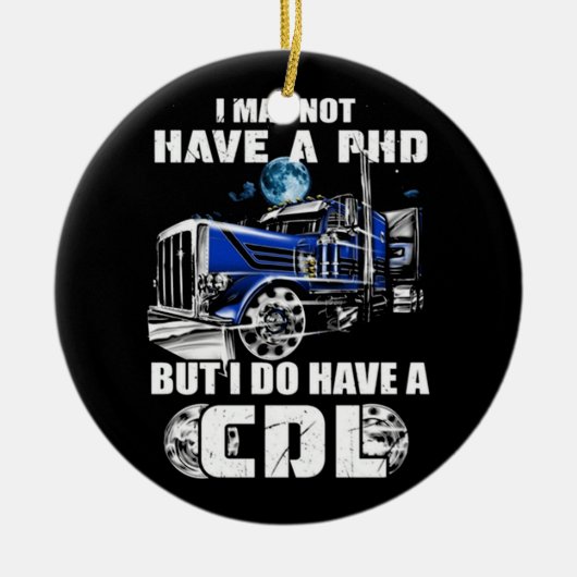 PHD CDL Trucker Keramisch Ornament (Voorkant)